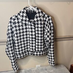 Express NWT Black & White Houndstooth Jacket XS - Fall 2025 Collection 48841467